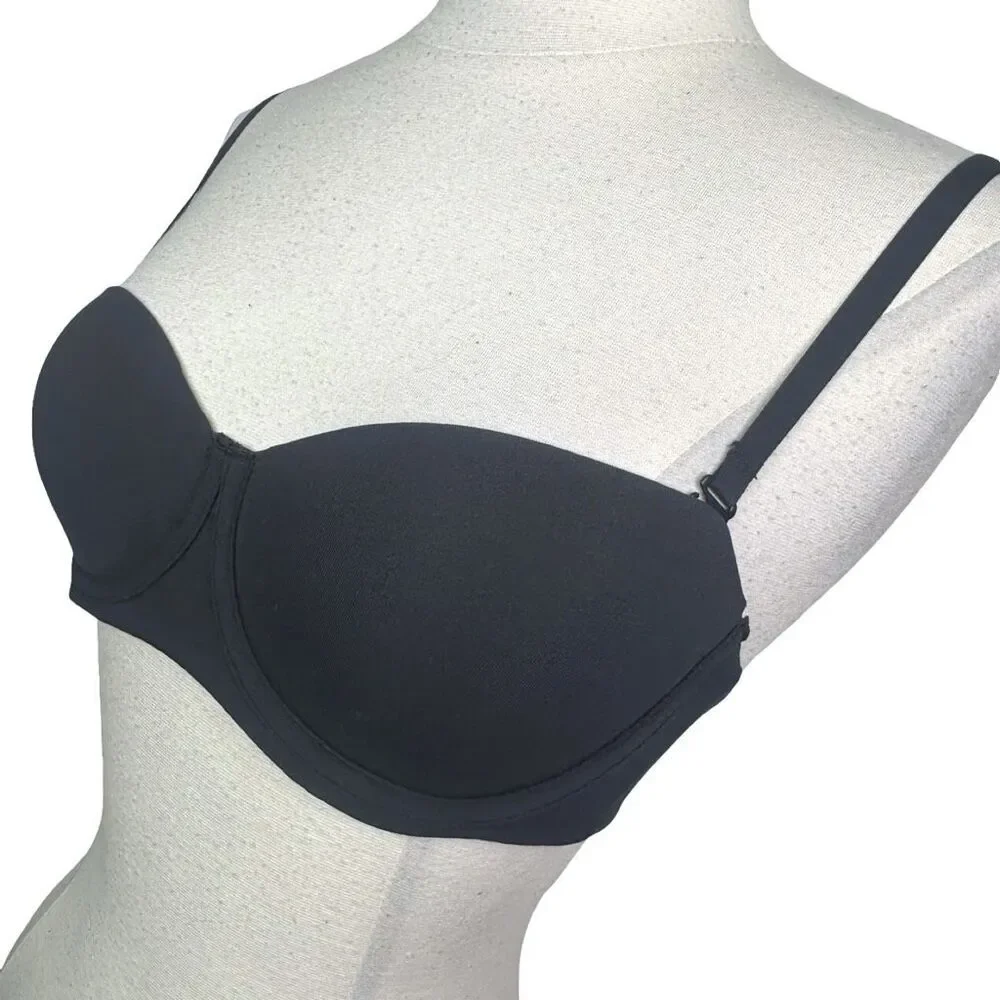 SKIMS Fits Everybody Strapless Bra - Size 32B - Onyx - Picture 4 of 8